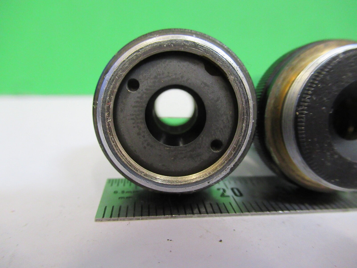 LOT OBJECTIVES 10X 40X WILD HEERBRUGG SWISS MICROSCOPE PART AS PICTURED Q7-B-41