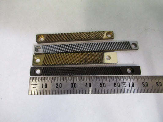 LOT 4 PIECES RACK GEAR BAUSCH LOMB AO SPENCER MICROSCOPE PART AS PICTURE U8-A-38