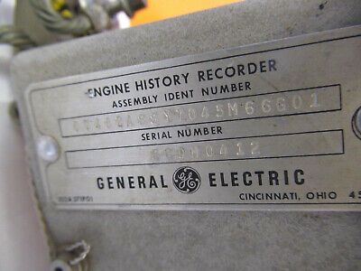 UH-60 ENGINE HISTORY RECORDER GENERAL ELECTRIC AIRCRAFT AS PICTURED PART P5-A-51
