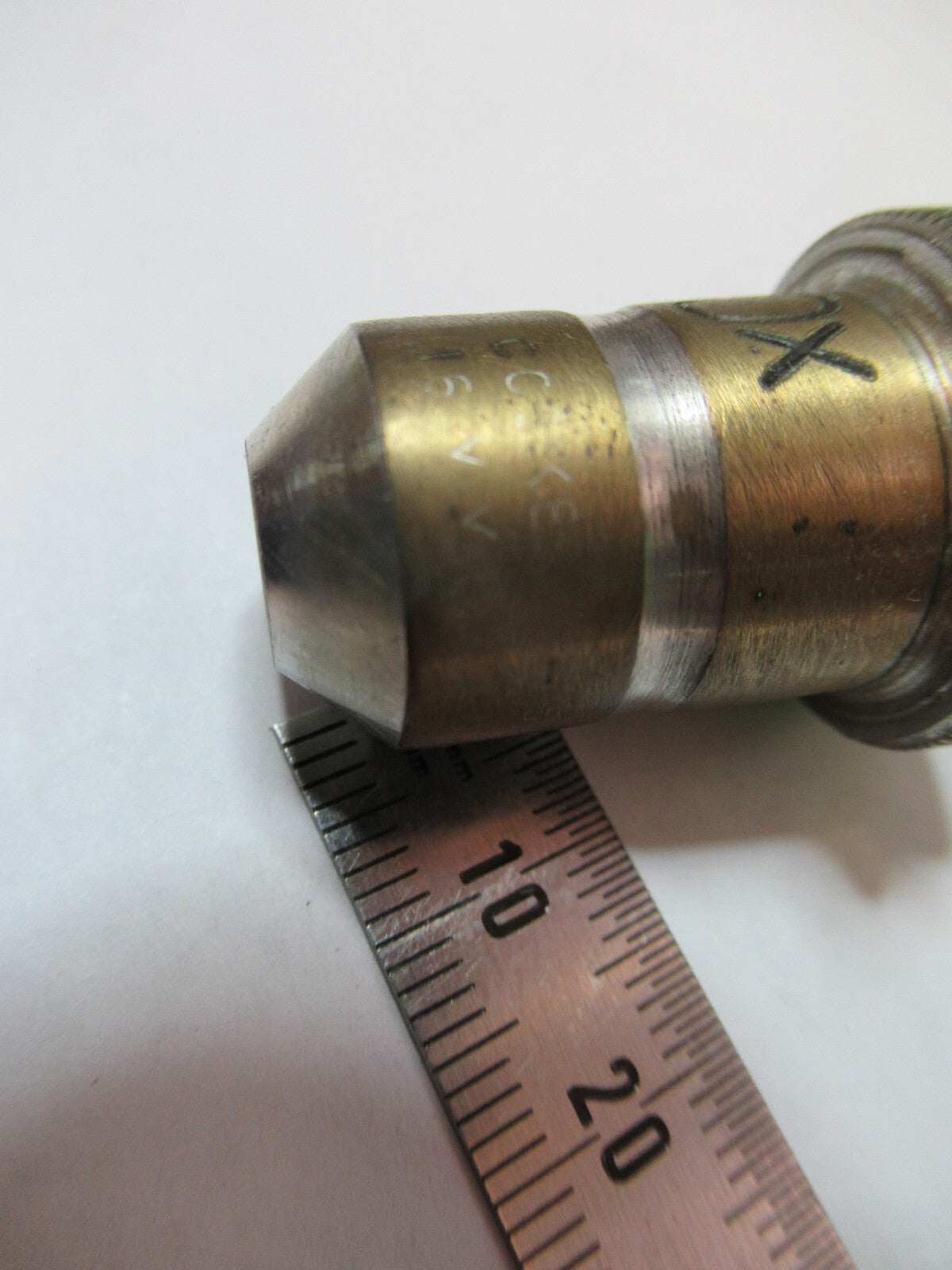 Antique Brass UK Objective 10X Optics Microscope Part