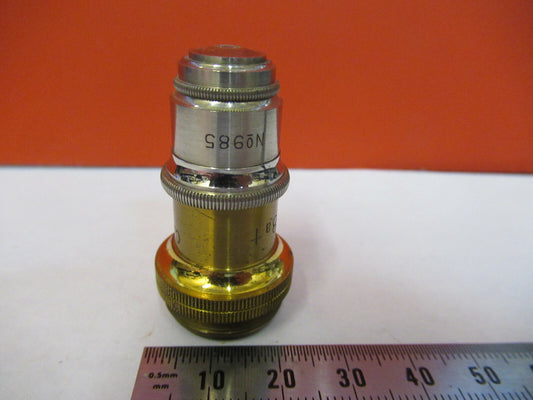 Antique Brass Charles Reichert Wien Austria Objective 8a Microscope Part