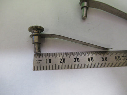 SPENCER AO  PAIR CLIPS STAGE MICROSCOPE PART AS PICTURED #R7-B-11x