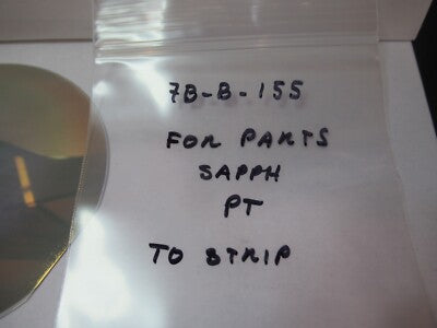 For parts SAPPHIRE WAFER SINGLE CRYSTAL PLATINUM COATED AS PICTURED &7B-B-155