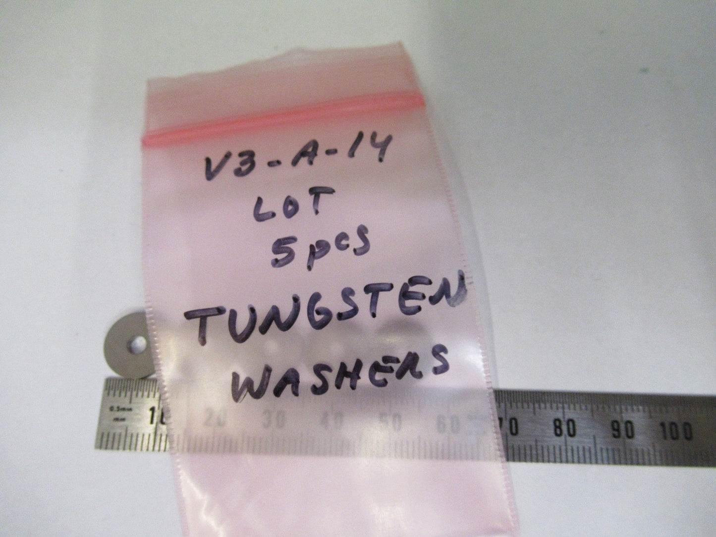 TUNGSTEN ALLOY WASHERS RARE HEAVY METAL WOLFRAM 15gr AS PICTURED V3-A-14