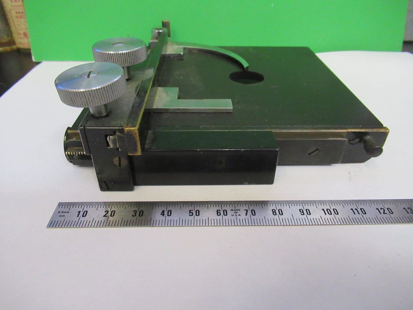 BAUSCH LOMB XY STAGE TABLE CLIPS OPTICS MICROSCOPE PART AS PICTURED V3-A-48