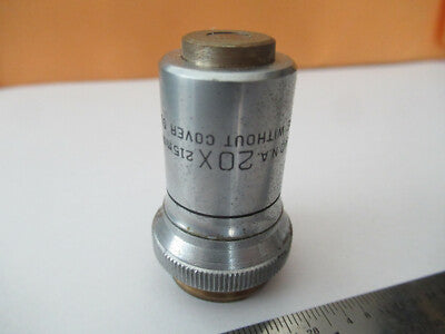 Bausch & Lomb 20X /215 Objective Lens Microscope Part