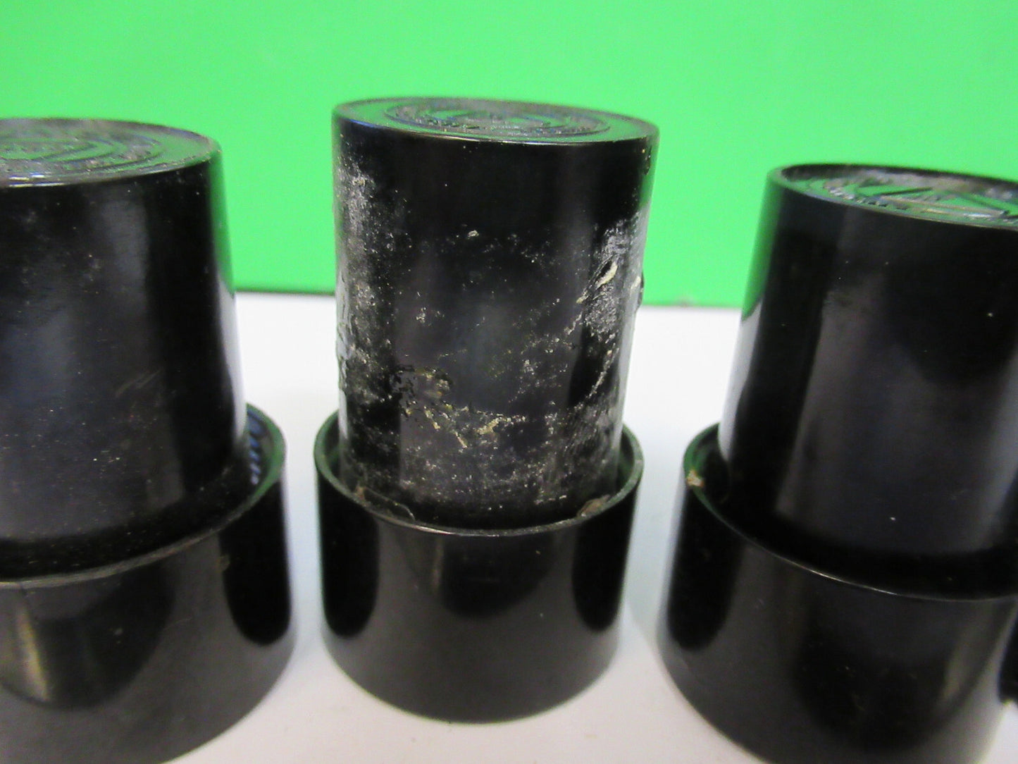 BAUSCH LOMB LOT PLASTIC OBJECTIVE CANS MICROSCOPE PART AS PICTURED W5-B-66