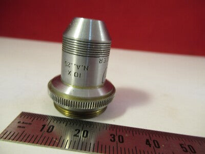 AO SPENCER AMERICAN 10X OBJECTIVE MICROSCOPE PART OPTICS AS PICTURED &9-A-93