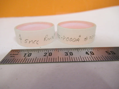OPTICAL ex-NASA COATED LENS PAIR PRO LASER OPTICS AS PICTURED Y4-A-103