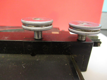 ANTIQUE BAUSCH LOMB XY STAGE TABLE HEAVY MICROSCOPE PART AS PICTURED S3-B-40