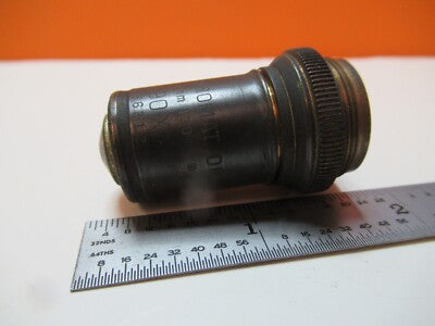 Antique Brass Objective Bausch & Lomb Apo 90X Microscope Part