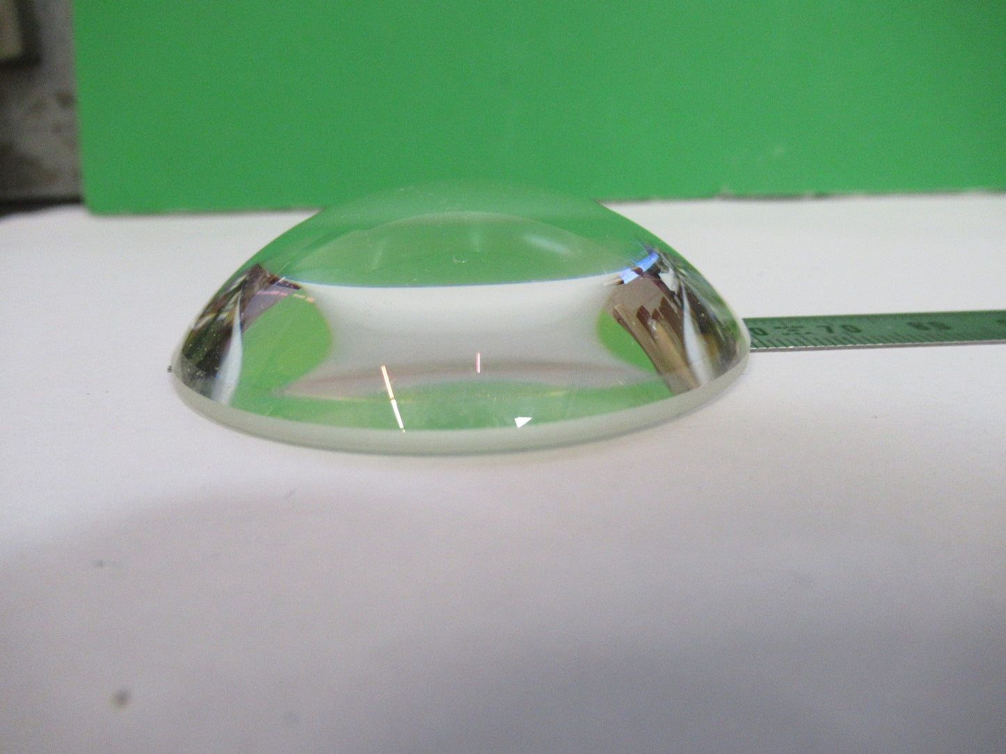 OPTICAL HIGH CONVEX CONCAVE LENS THICK GLASS MIL SPEC OPTICS AS PICTURED V3-A-22