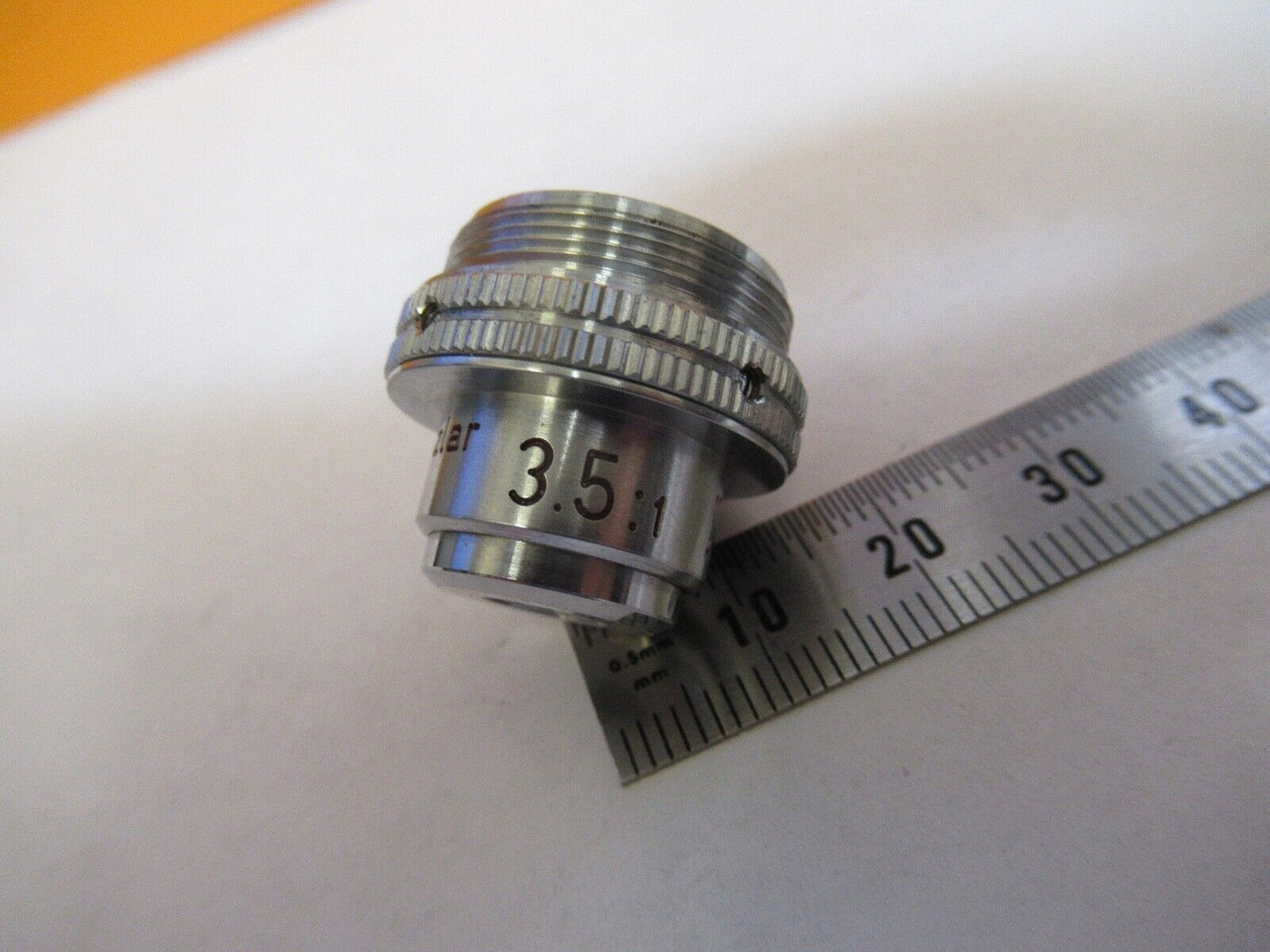 LEITZ WETZLAR 3.5X /170 OBJECTIVE LENS OPTIC MICROSCOPE PART AS PICTURED 1-DT-20