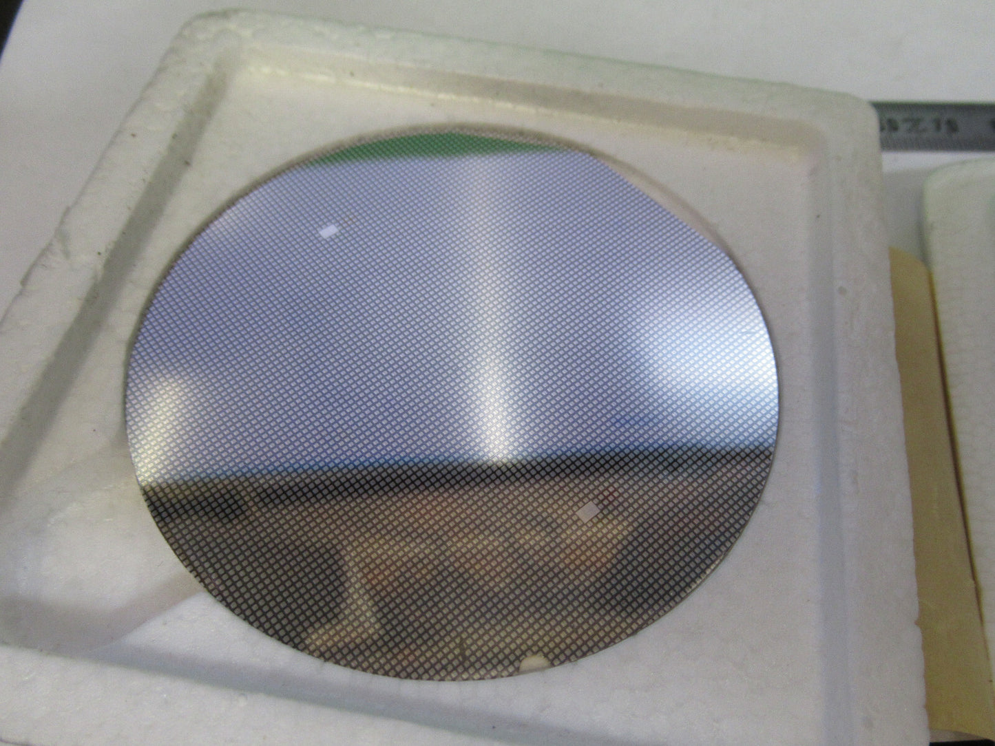 COLLECTABLE SILICON WAFER WITH COMPONENTS AS PICTURED &H3-B-58