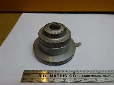 Microscope Part Condenser [rusty, but moves] Optics AS IS