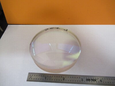 OPTICAL MIL SPEC LARGE BI CONVEX LENS [chipped LASER OPTICS AS PICTURED &8M-A-03