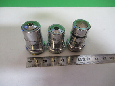 American Optical Co. Spencer Lens Co. Lot 3 ea Objective 10X 44X 95X Microscope Part