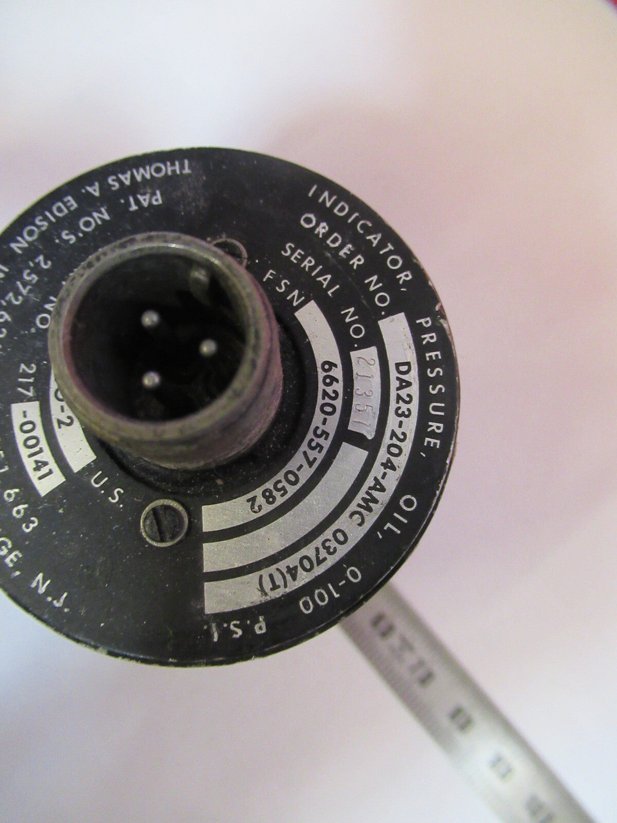 Indicator Pressure Oil 217-00141 Edison Aircraft Instrument