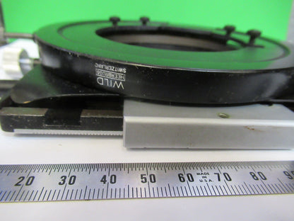 WILD M20 SWISS STAGE TABLE MICROMETER MICROSCOPE PART OPTICS AS PICTURED R8-A-58