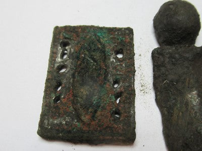 ANTIQUE BRASS BRONZE LOT MEDIEVAL ??? from EUROPE BOG FIND AS PICTURED &3-DT-10