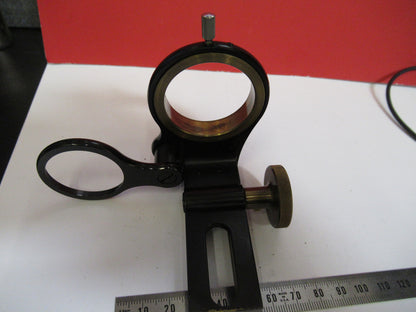 ZEISS GERMANY BRASS CONDENSER HOLDER MICROSCOPE PART AS PICTURED Y4-A-55