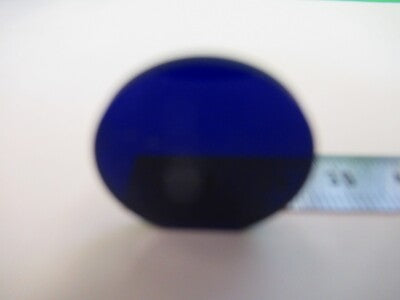 OPTICAL TRUNCATED GLASS BLUE FILTER OPTICS AS PICTURED &18-A-46