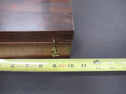 ANTIQUE EMPTY WOOD BOX MICROSCOPE PART AS PICTURED TE-4