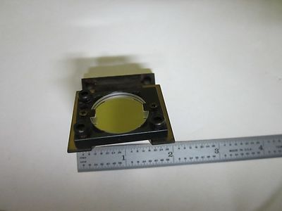 MICROSCOPE PART MOUNTED MIRROR [BRASS] ASSEMBLY OPTICS AS IS  BIN#U2-B-10