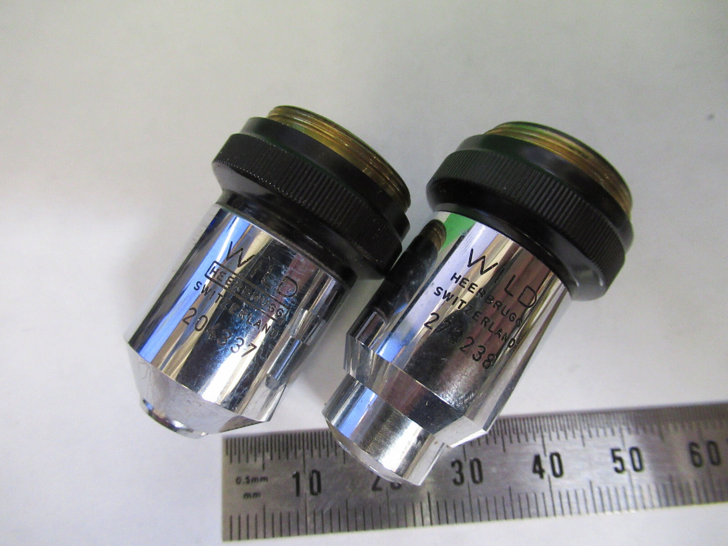 Lot 2 Ea Wild M20 M11 Objective 10X 40X Microscope Part