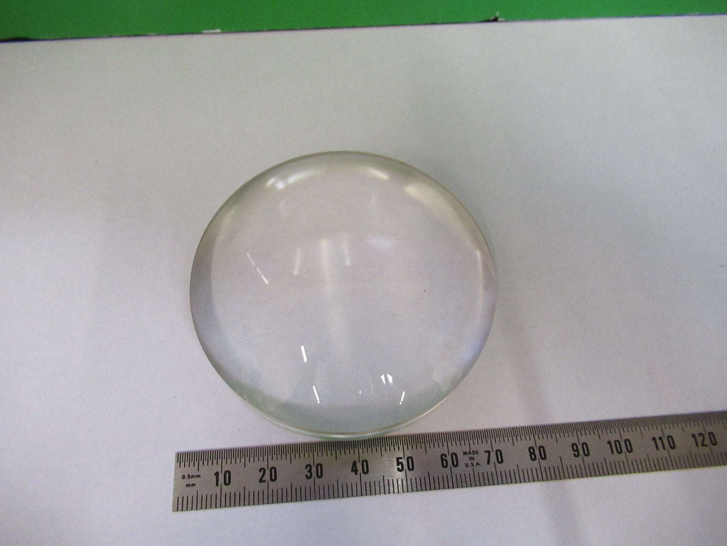 HUGE OPTICAL PLANO CONVEX THICK GLASS MIL SPEC OPTICS AS PICTURED V3-A-03