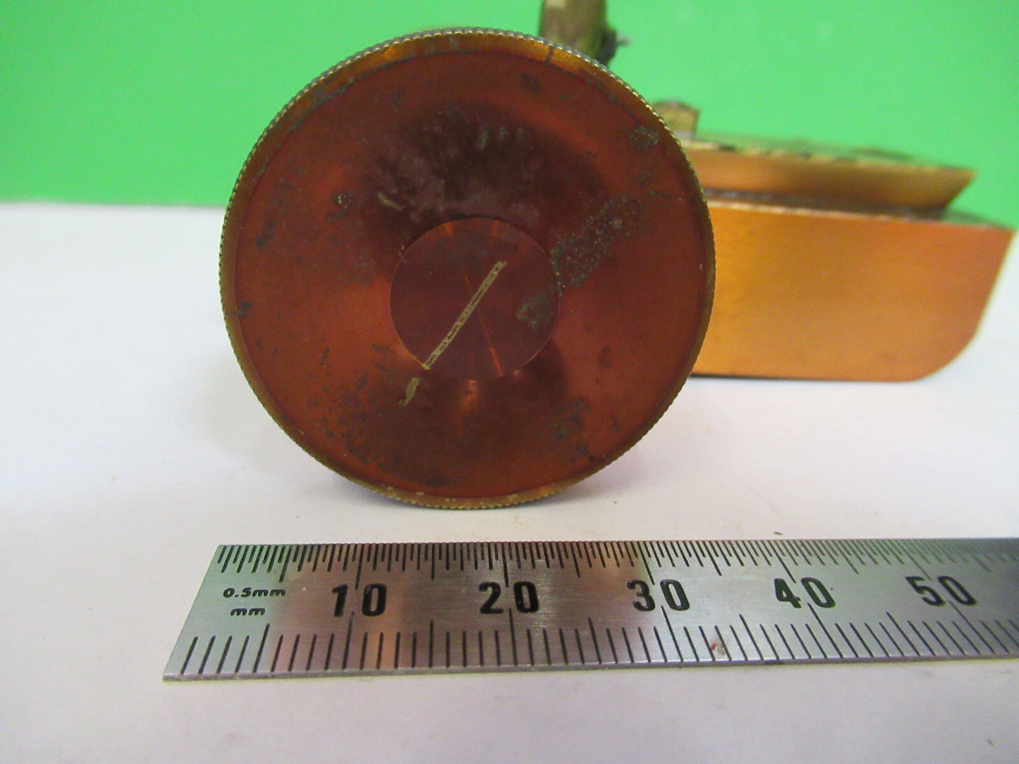 ANTIQUE BAUSCH LOMB MACRO STAGE KNOBS BRASS MICROSCOPE PART AS PICTURED S7-A-01
