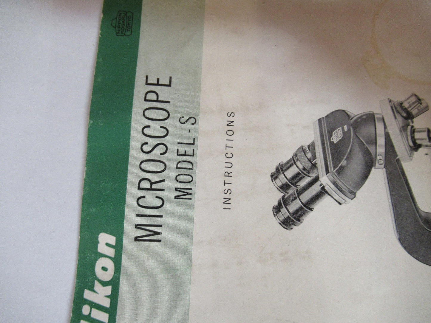 ANTIQUE NIKON KOGAKU BOOKLET INSTRUCTIONS 1963 MICROSCOPE PART AS PIC V7-A-17