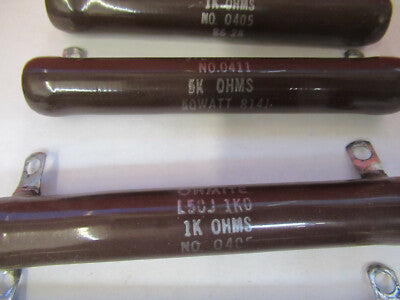 LOT POWER RESISTOR TUBULAR OHMITE 50W AS PICTURED &A7-B-02