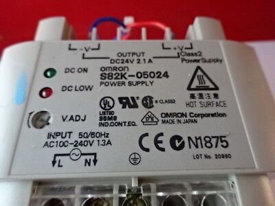 OMRON S82K-05024 POWER SUPLY 24DCV CONTROL SYSTEMS AS PICTURED &87-28