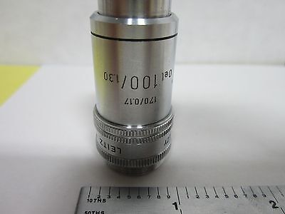 MIKROSKOPTEIL OBJEKTIV LEITZ DEUTSCHLAND PLEZY 100X OPTICS AS IS BIN#H6-27