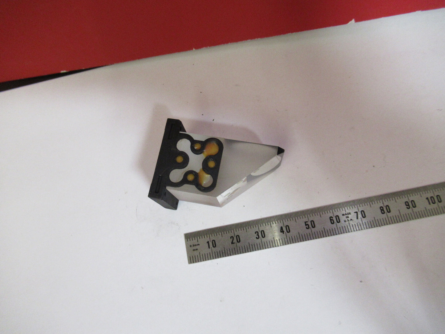 LEITZ WETZLAR GERMANY GLASS PRISM HEAD MICROSCOPE PART AS PICTURED  T1-A-51