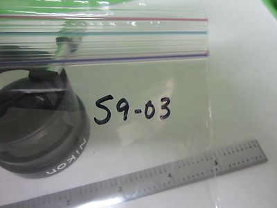 MICROSCOPE PART NIKON JAPAN HOLDER LENS WITHOUT OPTICS AS IS BIN#S9-03