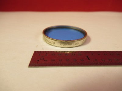 EDNALITE GLASS BLUE FILTER MICROSCOPE PART OPTICS AS PICTURED &75-B-38
