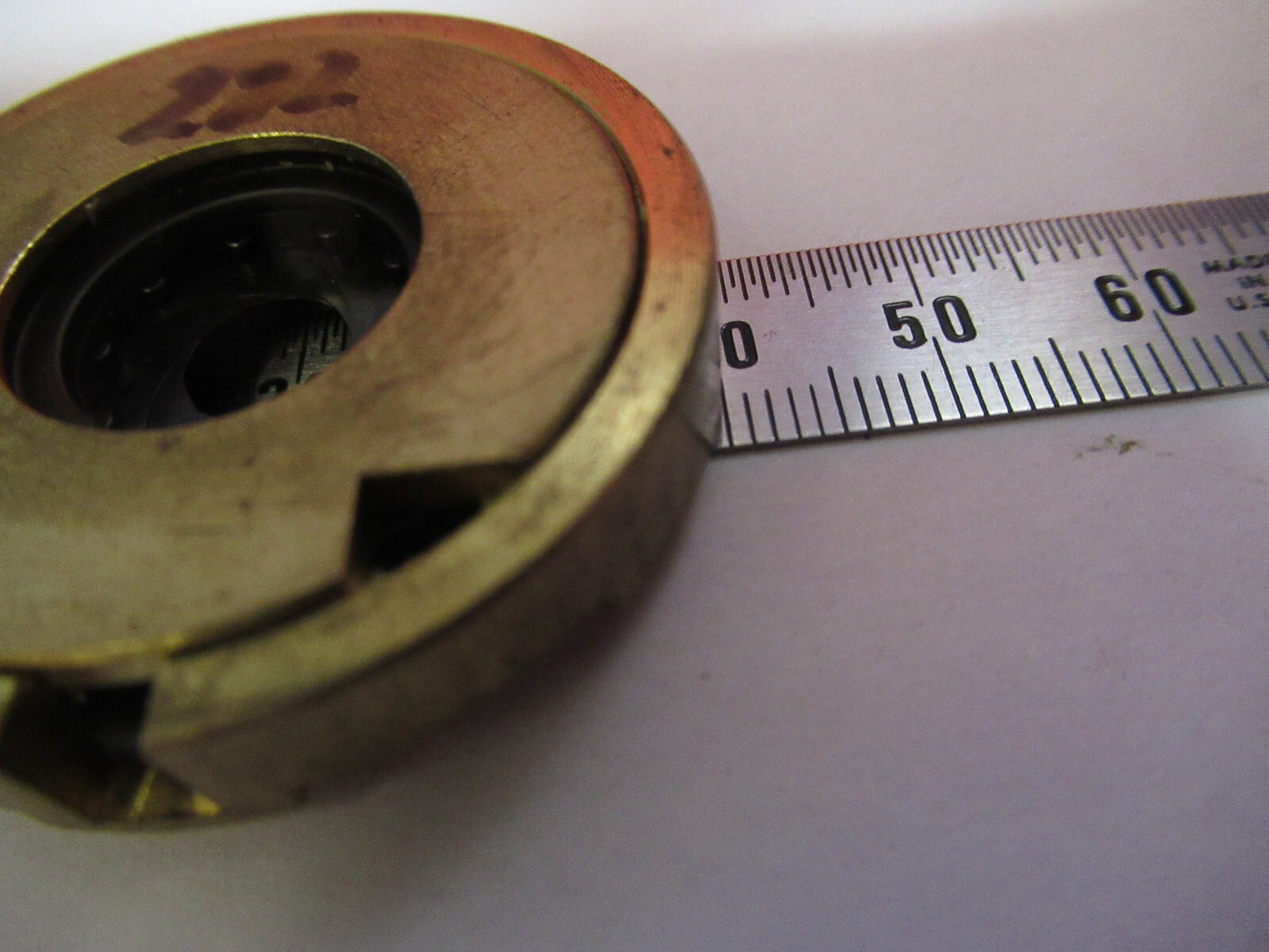 LEICA DMRB MOUNTED IRIS DIAPHRAGM MICROSCOPE PART OPTICS AS PICTURED #G4-A-119