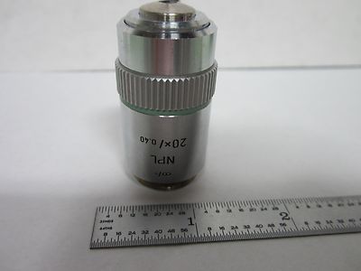 Microscope Part Ernst Leitz Wetzlar Germany Objective Npl 20X Optics