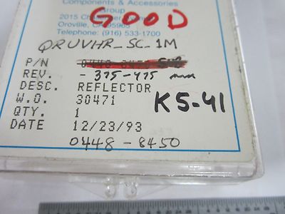 OPTICAL SPECTRA PHYSICS COATED LENS LASER OPTICS AS IS BIN#K5-41