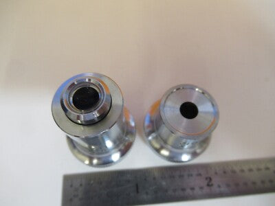 LOT 2 EA OBJECTIVE 10X 5X JAPAN OPTICS MICROSCOPE PART as pictured &A4-FT-94