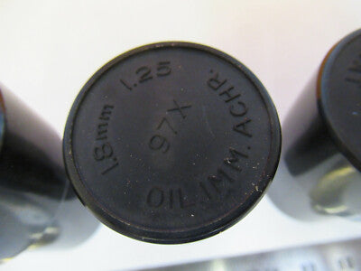 LOT BAUSCH LOMB EMPTY PLASTIC OBJECTIVE CANISTER MICROSCOPE PART AS PIC W3-B-28