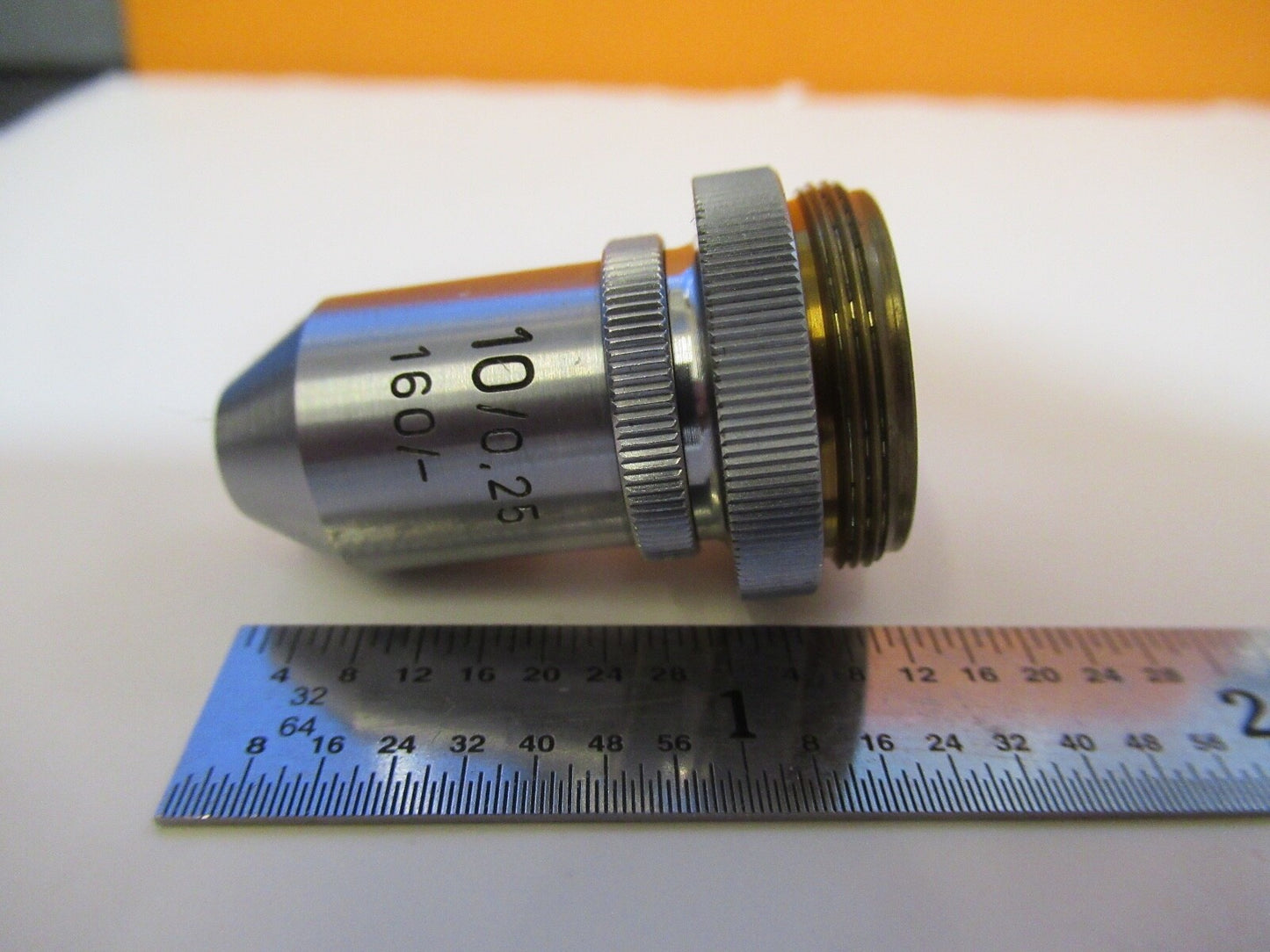 REICHERT AUSTRIA OBJECTIVE 10X /160 OPTICS MICROSCOPE PART AS PICTURED &1E-C-66