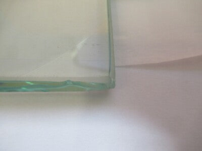 GLASS STAGE [dirty] PLATE SPECIMEN MICROSCOPE PART AS PICTURED &A3-B-10
