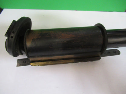 Antique Bausch & Lomb Brass Tubus + Nosepiece Microscope Part