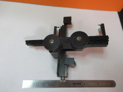 Antique Bausch & Lomb Stage Clips Micrometer Xy Microscope