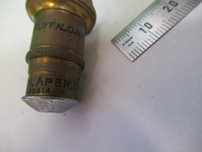 ANTIQUE BRASS SPENCER LENS 44X OBJECTIVE MICROSCOPE PART AS PICTURED V1-A-24