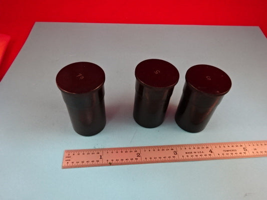 Microscope Part Lot 3 ea Objective Empty Cans Reichert Austria