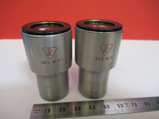 Vintage Bausch & Lomb Pair 10X Wf Eyepiece Microscope Part